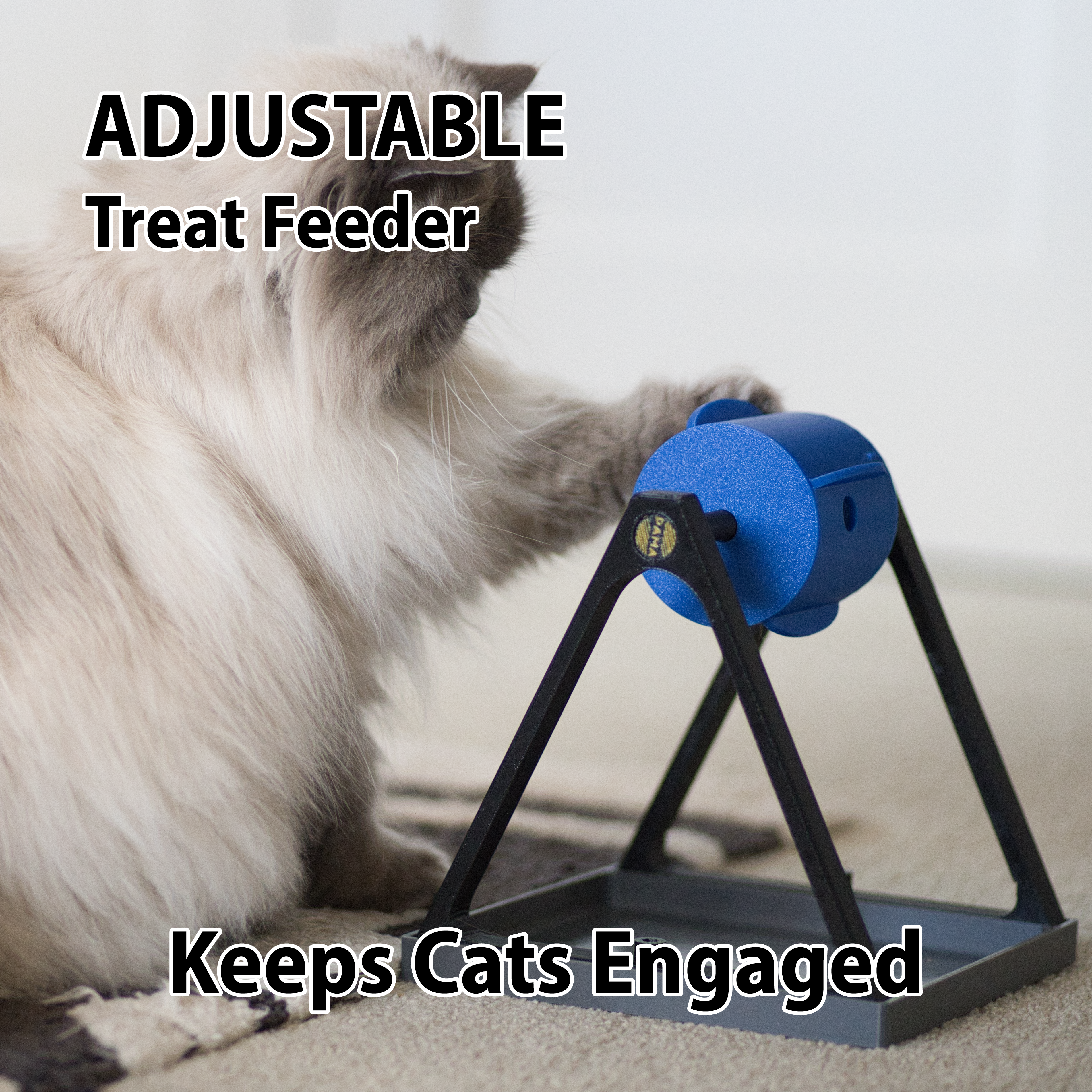 Adjustable Cat Treat Dispenser Roller